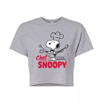 Детская укороченная футболка с арахисом и шефом Snoopy Licensed Character, серый