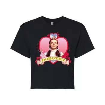 Детская укороченная футболка с сердечком "Волшебник страны Оз" Dorothy Licensed Character, черный