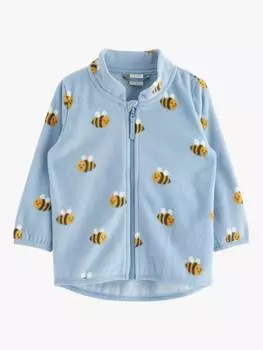 Детская уличная флисовая куртка bee на молнии Lindex, светло-синий