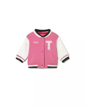 Детская университетская куртка с надписью Bold Bear на спине Tous, розовый