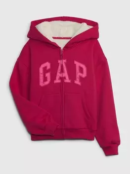Детская утепленная толстовка с логотипом Gap, розовый