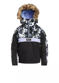 Детская утепленная водонепроницаемая зимняя куртка для сноуборда Roxy, антрацит