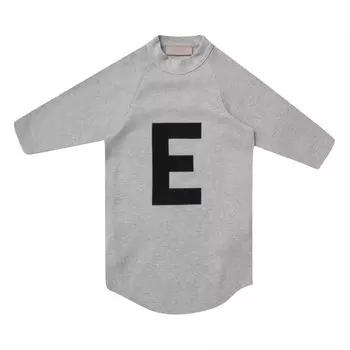 Детская вафельная футболка Fear of God Essentials Big E, Овсянка