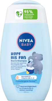 Детская ванночка и усилитель Шампунь с ног до головы 200мл NIVEA