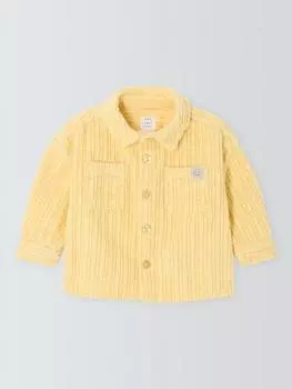 Детская вельветовая рубашка John Lewis, желтый