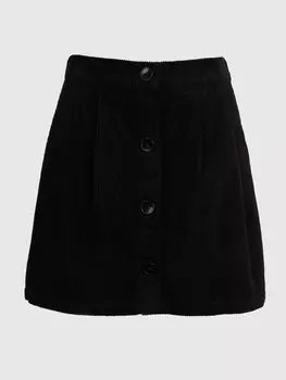 Детская вельветовая юбка Gap, черный
