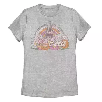 Детская винтажная футболка Coca Cola с радужным цветочным принтом Licensed Character