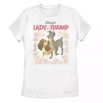 Детская винтажная футболка Disney Lady And The Tramp с обложкой Licensed Character
