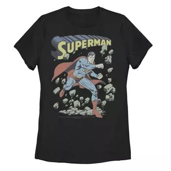 Детская винтажная футболка с плакатом DC Comics Superman Smash Rocks Licensed Character