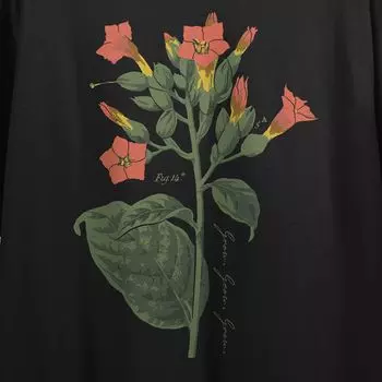 Детская винтажная футболка с рисунком ботанического сигарного растения