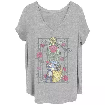 Детская витражная футболка Disney's Beauty And The Beast Plus Licensed Character, цвет Heather Gray
