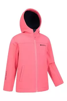Детская водонепроницаемая куртка софтшелл Exodus Mountain Warehouse, розовый