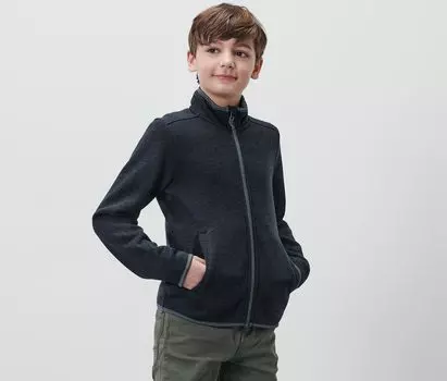 Детская вязаная флисовая куртка Tchibo, темно-синий