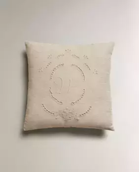 Детская вышитая начальная подушечка Zara Home, Letter W