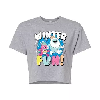 Детская заботливая мишка открывает укороченную футболку Magic Winter Licensed Character, серый