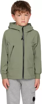 Детская зеленая куртка с защитными очками C.P. Company Kids
