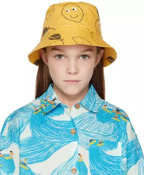 Детская желтая шапка с лимоном и листьями nadadelazos
