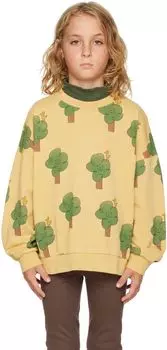 Детская желтая толстовка с изображением деревьев и птиц The Campamento