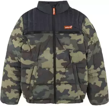 Детская зимняя куртка Levi's "AOP COLOR BLOCK PUFFER", для МАЛЬЧИКОВ Levi'S Kids, хаки