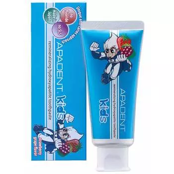 Детская зубная паста Apadent Kids с гидроксиапатитом без фторида 60 г, SSL60, [цвет] inna