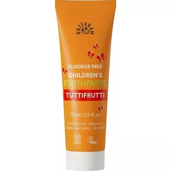 Детская зубная паста Trutti Frutti, веганская, органическая, натурального происхождения, 75 мл, Urtekram