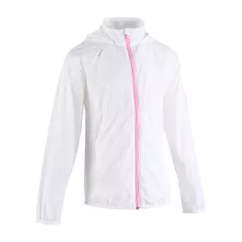 ДЕТСКАЯ ВЕТРОВКА ДЛЯ БЕГА - KIPRUN WIND - БЕЛЫЙ РОЗОВЫЙ Kiprun