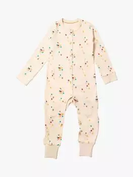 Детские адаптивные комбинезоны с радужными воздушными шарами Little Green Radicals, кремовый/разноцветный