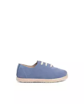 Детские эспадрильи из замши с застежкой на шнуровке Pisamonas, голубой