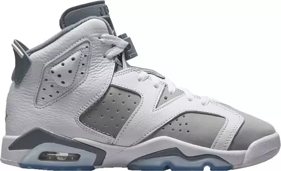 Детские баскетбольные кроссовки Air Jordan 6 Retro для начальной школы, белый/серый