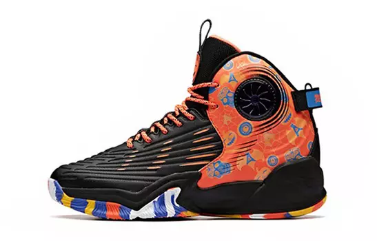 Детские баскетбольные кроссовки GS High-top черные/флуоресцентные термооранжевые/белые anta Anta Kids