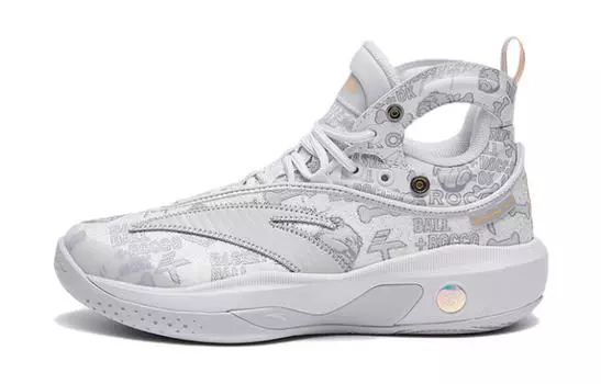 Детские баскетбольные кроссовки GS High-top серые/оранжевые Anta Kids