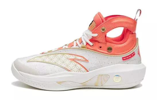 Детские баскетбольные кроссовки GS High-top белые/красные/золотые Anta Kids