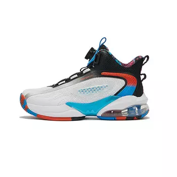 Детские баскетбольные кроссовки GS High-top Новые белые/черные Xtep, белый/черный