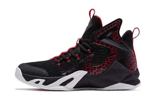 Детские баскетбольные кроссовки GS High-top Black/Aurora Red Qiaodan