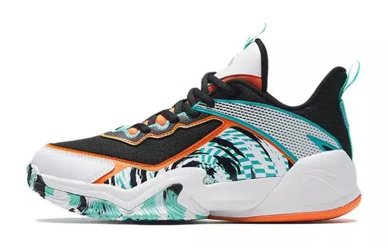 Детские баскетбольные кроссовки GS High-top черные/белые/зеленые Anta Kids, черный