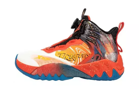 Детские баскетбольные кроссовки GS High-top Brilliant Crimson/Prussian Blue Xtep, цвет Brilliant crimson/Prussian blue