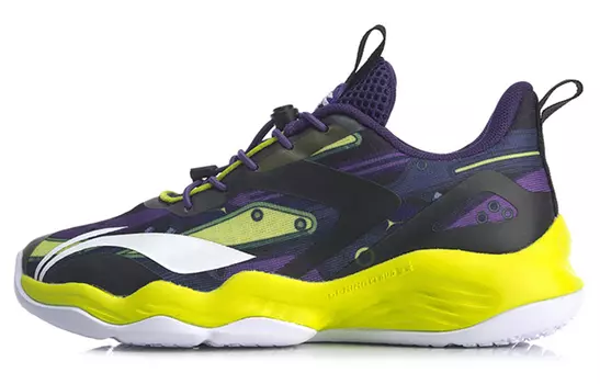 Детские баскетбольные кроссовки GS Low-top Фиолетовый/Желтый Lining Young