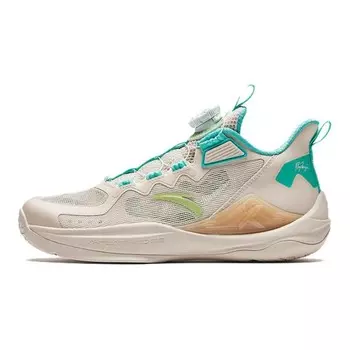 Детские баскетбольные кроссовки GS Low-top Silt Grey/молодой листовой зеленый Anta Kids, зеленый