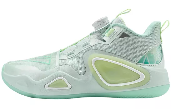 Детские баскетбольные кроссовки GS Low-top Clear Heart Green Peak, зеленый