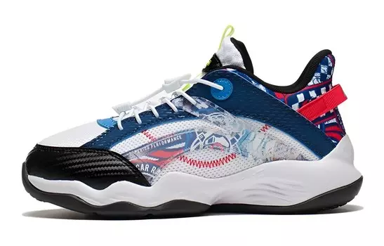 Детские баскетбольные кроссовки GS Low-top Standard White / New French Blue / Black Lining Young