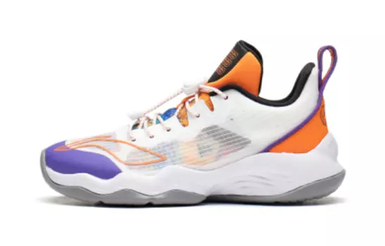 Детские баскетбольные кроссовки GS Low-top белые/оранжевые Lining Young