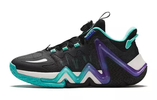 Детские баскетбольные кроссовки GS Low-top черные/зеленые Anta Kids, черный/зеленый