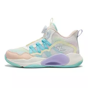 Детские баскетбольные кроссовки GS Low-top розовые/белые/фиолетовые Xtep, розовый