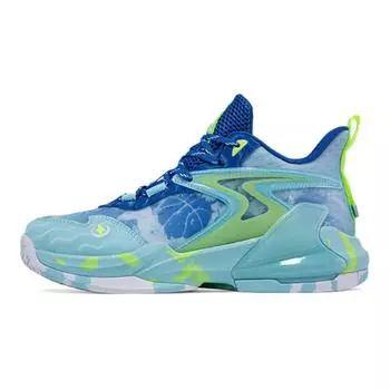 Детские баскетбольные кроссовки GS Low-top Cirrus Blue/Finch Blue Xtep, голубой