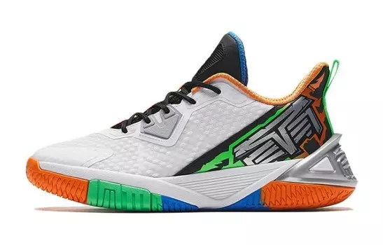 Детские баскетбольные кроссовки GS Low-top белые/оранжевые Anta Kids, белый/оранжевый