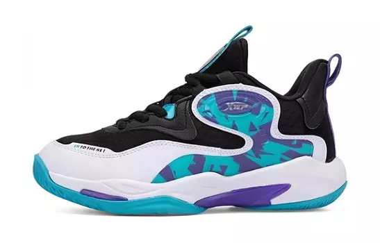 Детские баскетбольные кроссовки GS Low-top черные/синие Xtep, черный/синий