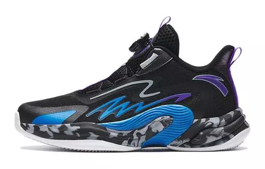 Детские баскетбольные кроссовки GS Low-top черные/фиолетовые Anta Kids