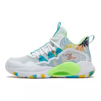 Детские баскетбольные кроссовки GS Low-top White/Smart Blue Xtep, синий