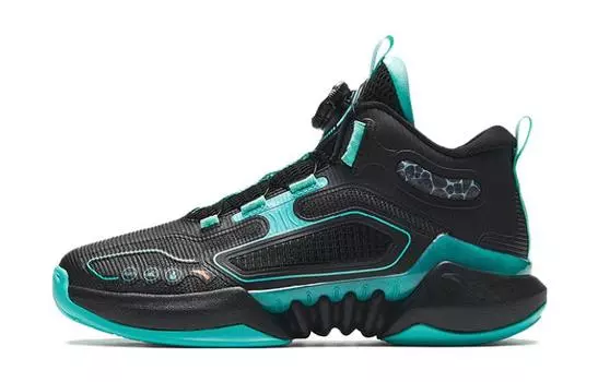 Детские баскетбольные кроссовки GS Low-top черные/зеленые Anta Kids, черный/зеленый