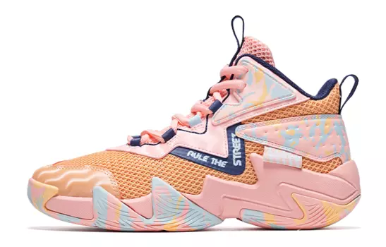 Детские баскетбольные кроссовки GS Low-top розовые Qiaodan